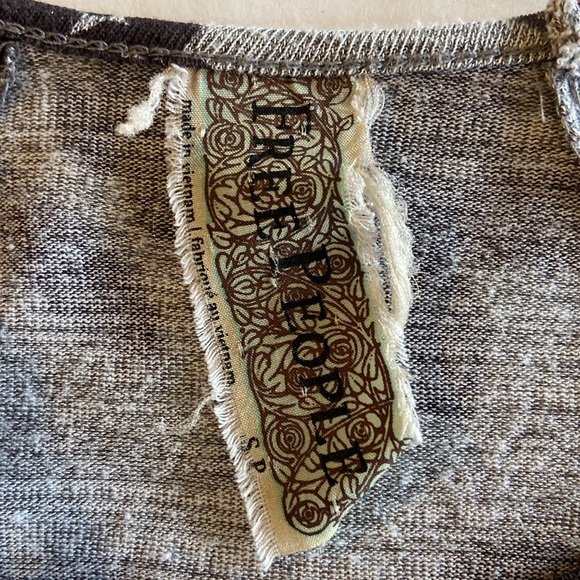 Free People Size Small Gray Floral Bodycon Stretchy Dress: 3072 - Picture 5 of 7